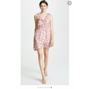 Rachel Zoe Women's Dress Snake Print Chiffon Silk